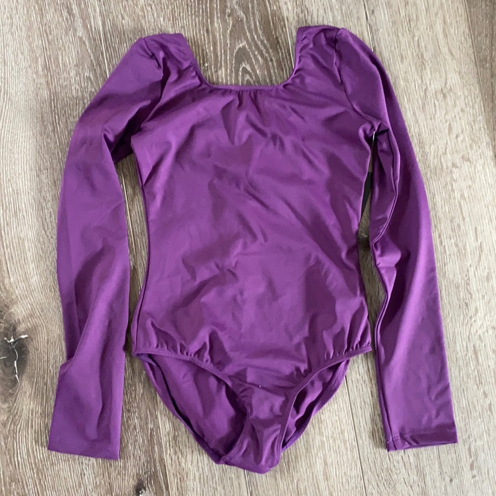 Purple Bloch Long Sleeve Kid’s Leotard Size 12